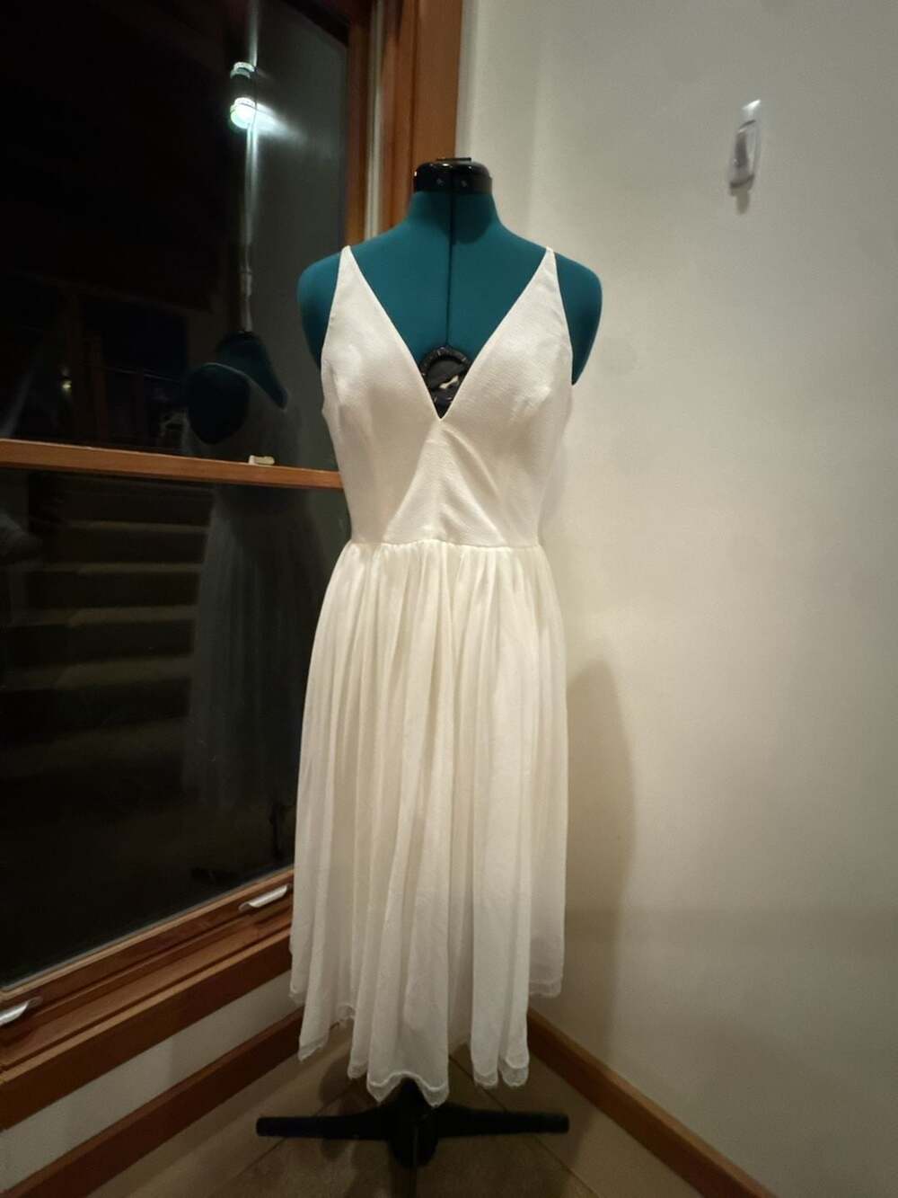 Dress the Population Alicia Mixed Media Midi Dress